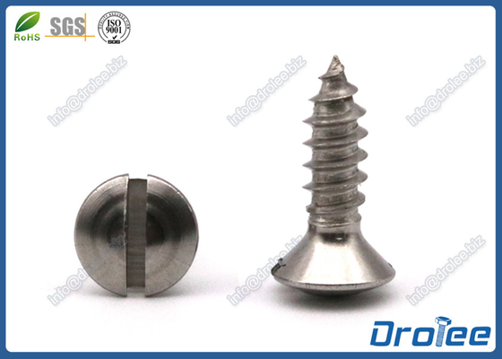 China Stainless Steel 18-8 / A2 Slotted Oval Head Sheet Metal Screws supplier